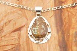 Genuine Number 8 Mine Turquoise Sterling Silver Pendant
